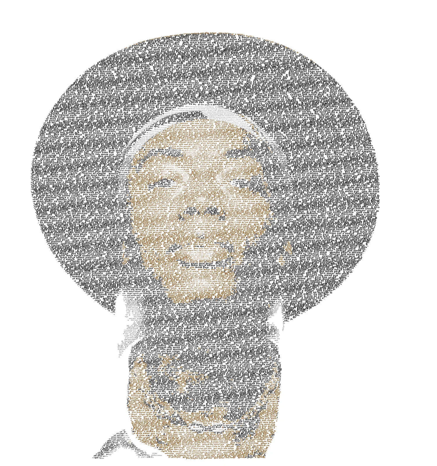 Arte tipográfica finalizada — Ouro Marrom